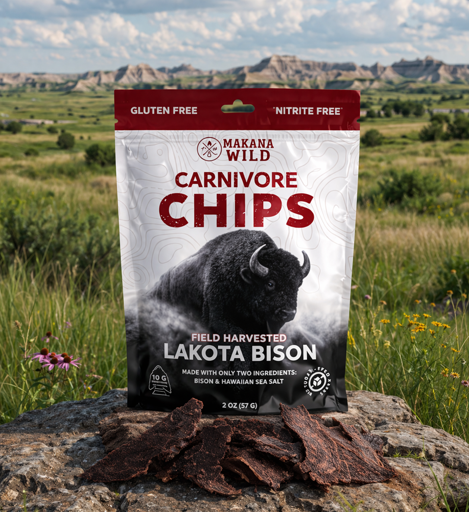 Wild-Harvested Bison Carnivore Chips: A Savory Snack for Meat Lovers