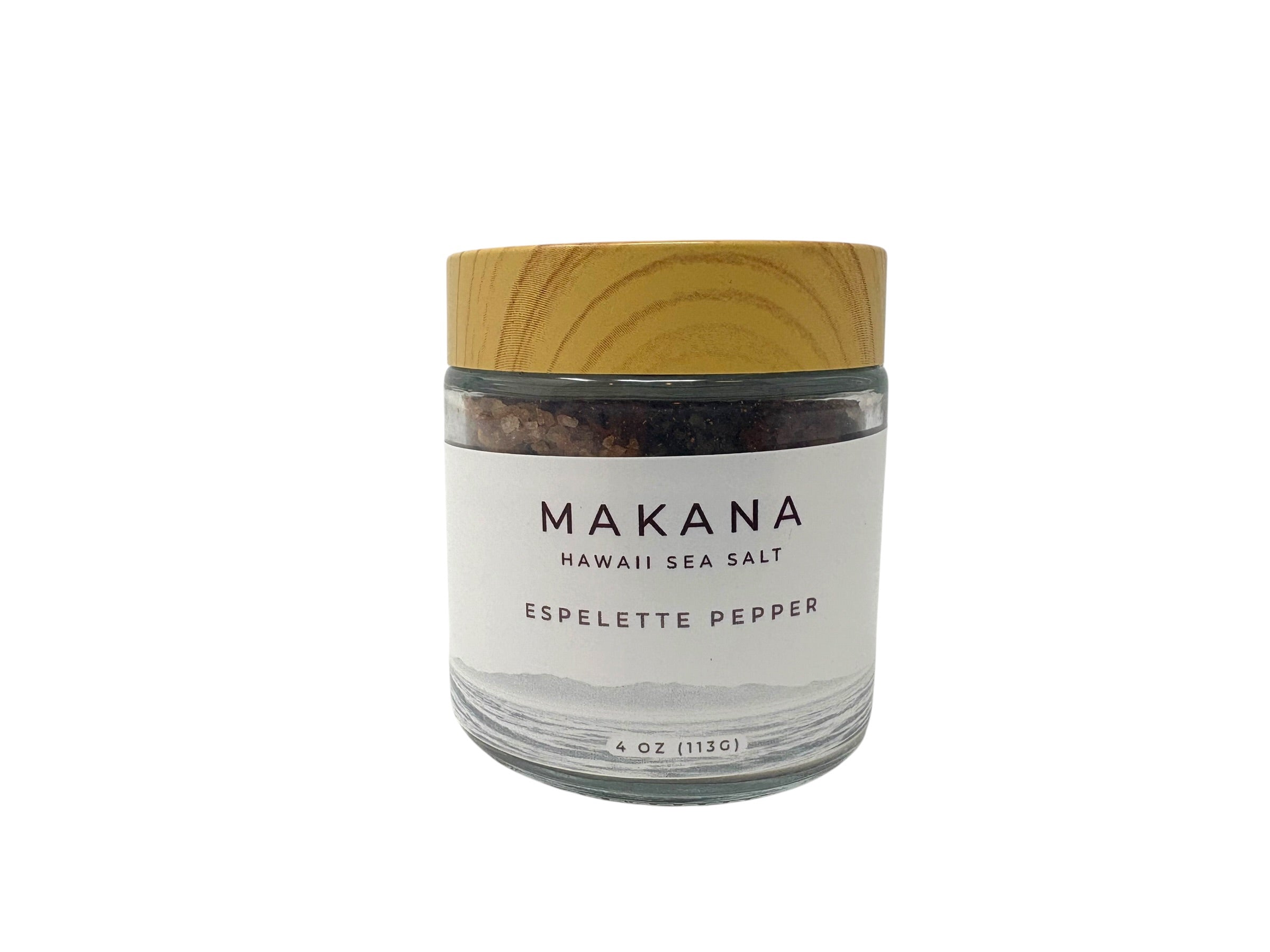 Makana Hawaii Sea Salt Espelette Pepper Finishing Salt 4 oz