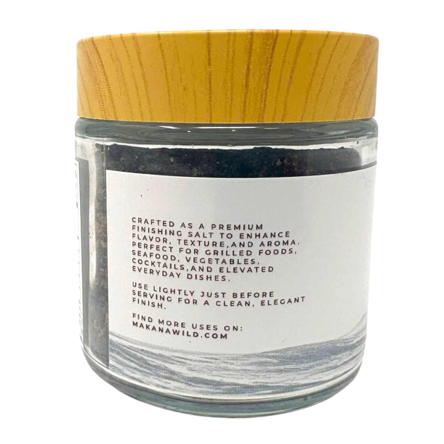 Makana Hawaii Sea Salt Smoked Black Garlic Finishing Salt 4 oz